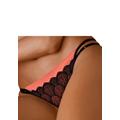 String LASCANA "Belinda" Gr. 32/34, schwarz (schwarz, kupfer) Damen Unterhosen Klassische Strings