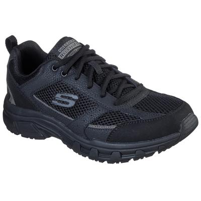 Sneaker SKECHERS "OAK CANYON-VERKETTA", Herren, Gr. 42, schwarz, Leder, Textil, Lederimitat, sportlich, Schuhe, mit Relaxed Fit-Ausstattung, Freizeitschuh, Halbschuh, Schnürschuh Image