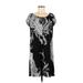 R&K Originals Casual Dress - Mini: Black Print Dresses - Women's Size 8 - Print Wash