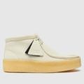 Clarks Originals wallabee cup boots in white