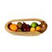 15" Wooden Handmade Oval Fruit Serving Bowl Decorative Centerpiece Hand Carved Decoration Handcrafted Gift Wood