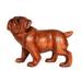 Wooden Hand Carved Walking Bulldog Statue Figurine Sculpture Art Rustic Home Decor Accent Handmade Handcrafted Wood Gift Dog