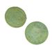 Green Cement Sun Face Moon & Stars 10 Inch Stepping Stones (Set Of 2)