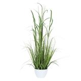 Vickerman 41" Artificial Green Potted Bamboo and Grass.