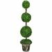 Gymax 4 Ft Artificial Triple Ball Topiary Tree Greenery Plant Home