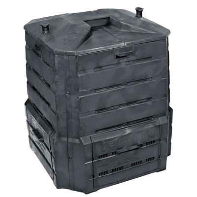 Black Plastic Compost Bin Composter for Home Garden Composting - 94 Gallon - 27 x 27 x 32