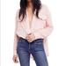 Free People Tops | Free People Womens Talk To Me Crinkled Henley Shirt | Color: Pink | Size: Xs