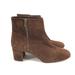 J. Crew Shoes | J.Crew Suede Leather Block Heel Ankle Boot Size 10.5 Womens Brown Low Bootie | Color: Brown | Size: 10.5