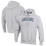 Men's Champion Heathered Gray Florida Atlantic Owls Reverse Weave Fleece Pullover Hoodie