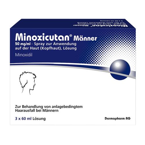 DERMAPHARM – MINOXICUTAN Männer 50 mg/ml Spray 3×60 ml Haarausfall 0.18 l