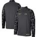 Men's Colosseum Charcoal UNLV Rebels OHT Military Appreciation Long Range Raglan Quarter-Zip Jacket