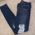 American Eagle Outfitters Jeans | American Eagle Dark Wash Distressed Denim Jegging Jeans | Color: Blue | Size: 6