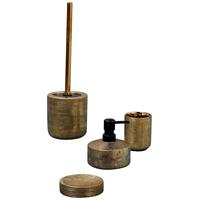 Badaccessoire-Set WENKO Rivara, gold (goldfarben), Keramik, Badaccessoires-Sets