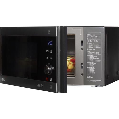 "LG Mikrowelle ""MH 6565 CPB"" Mikrowellen schwarz (matt black steel mit glasfront) Mikrowellen Grill Mikrowelle"