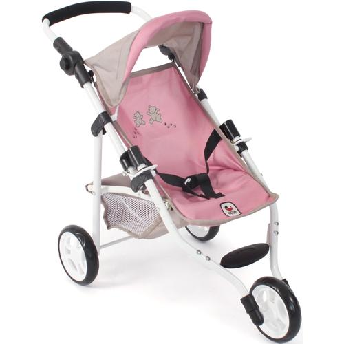 „Puppenbuggy CHIC2000 „“Jogging-Buggy Lola, Bärchen““ Puppenwagen rosa (bärchen) Kinder Puppenwagen -trage mit klappbarem Verdeck“