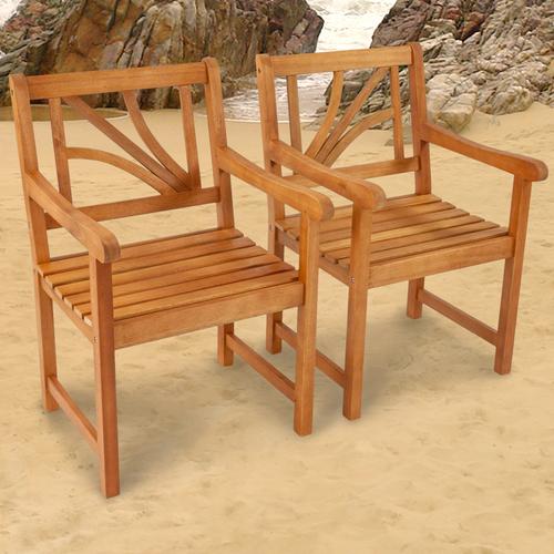 „Gartenstuhl INDOBA „“Lotus““ Stühle Gr. Massivholz, beige (natur, natur) Gartenstühle 2er Set, IND-70024-ST“