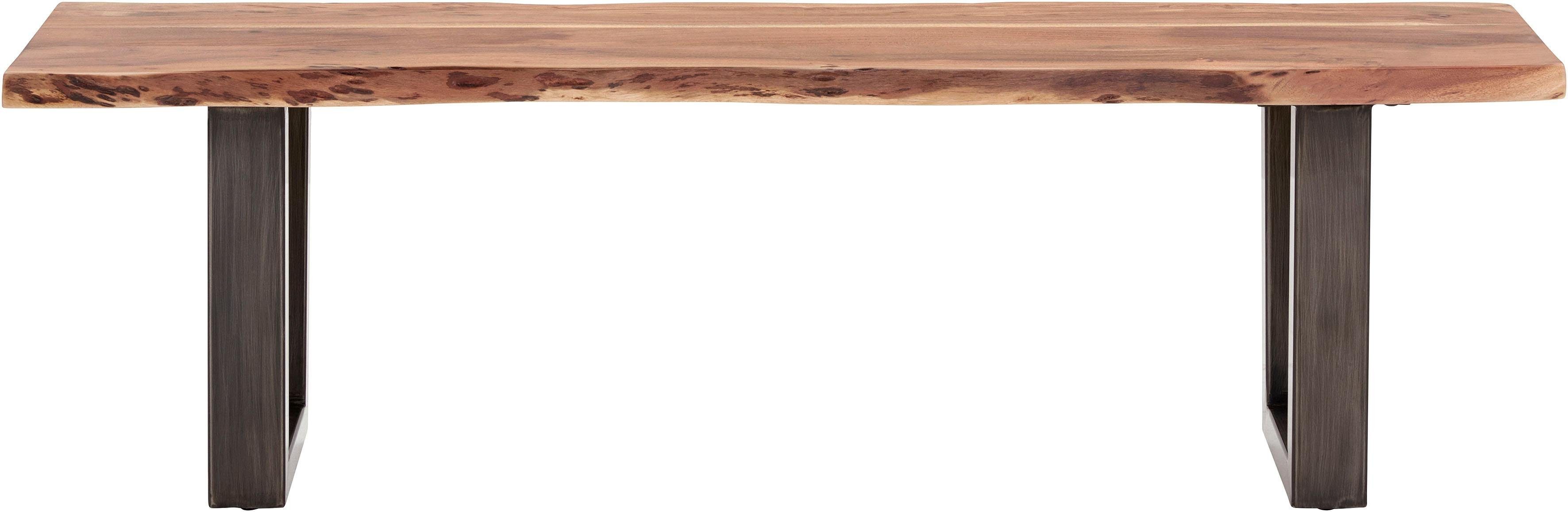 Bank MCA LIVING "CALABRIA", braun (antik gewischt, akaziefarben), B:160cm H:47cm T:40cm, Massivholz, Sitzbänke