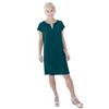 Sommerkleid CASUAL LOOKS "Kleid", Damen, Gr. 19, Kurzgrößen, grün (dunkelgrün), 100% Viskose, unifarben, kurz, Rundhals, Kurzarm, Kleider Partykleid, Topseller