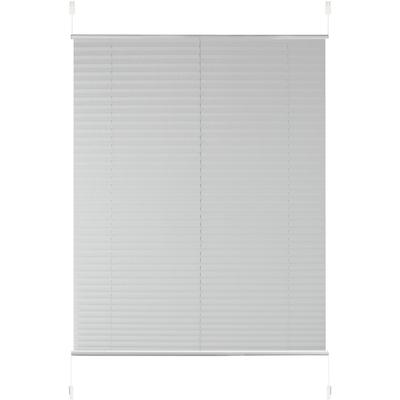 Plissee MY HOME "KATIA" Gr. 3, grau, B:60cm H:130cm, Obermaterial: 100% Polyester, Plissees, Fixmaß, Crushed-Optik, uni, monochrom, basic, Klemmträger Image