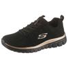 Sneaker SKECHERS "Graceful - Get Connected", Damen, Gr. 36, gold (schwarz, rose gold), Textil, sportlich, Schuhe, Freizeitschuh, Halbschuh, Schnürschuh mit Memory Foam, Topseller