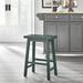 Beachcrest Home™ Kirkwood Solid Wood Counter & Bar Stool Wood in Green | 24 H x 16.75 W x 9 D in | Wayfair 0C3B1559DF514157B62B076F14FEC7C4