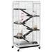 Tucker Murphy Pet™ Glisson Weather Resistant Mouse Cage w/ Ramp Metal (provides the best ventilation) in White | 52 H x 25 W x 17 D in | Wayfair