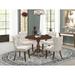 Alcott Hill® Melaina Drop Leaf Rubberwood Solid Wood Dining Set Wood/Upholstered in Brown | Wayfair B4EC05384BBE4D6FA416E7E110F4B60E