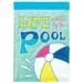 East Urban Home Life is Better by the Pool 2-Sided Polyester 42 x 29 in. House Flag in Blue | 42 H x 29 W in | Wayfair