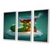 The Holiday Aisle® Elf Shoe House on Snow Christmas Island - 3 Piece Floater Frame Print Set on Canvas Metal in Green/Red/Yellow | Wayfair