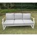 Winston Porter Ducan 73.62" Wide Outdoor Patio Sofa Metal in Gray/White | 26.2 H x 73.6 W x 30.3 D in | Wayfair D079307629C34D4DB1D18871A1D963E0