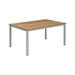 Oxford Garden Travira Outdoor Dining Table Wood in Gray/White/Brown | 29.5 H x 63 W x 40 D in | Wayfair TV63TAN