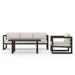 AllModern Smith 3 Piece Sofa Seating Group w/ Sunbrella Cushions Metal in Gray/Brown | 33 H x 84.25 W x 32 D in | Outdoor Furniture | Wayfair