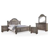 Darby Home Co Dannebrog Wood 5-Piece Eastern King Bedroom Set Metal in Brown/Gray | 65.25 H x 66.5 W x 93.25 D in | Wayfair