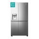 Hisense RS818N4TIE Side-by-Side Kühl-Gefrierkombination /179 cm/Inverter Kompressor/Total NoFrost/Multi Air Flow/Wasserspender mit Wassertank/Kühlteil 417 l/Gefrierteil 215 l/Inox-Look, Edelstahl