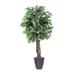 Vickerman 701829 - 6' Ficus Executive Round Gray Container (TEX0160-RG) Ficus Home Office Tree
