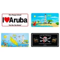 Signes vintage en métal I LOVE ARUBA Plaque voiture bar café décoration d'intérieur Stickers