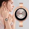 Montre-bracelet fine en acier inoxydable pour femme bracelet en or rose montres-bracelets