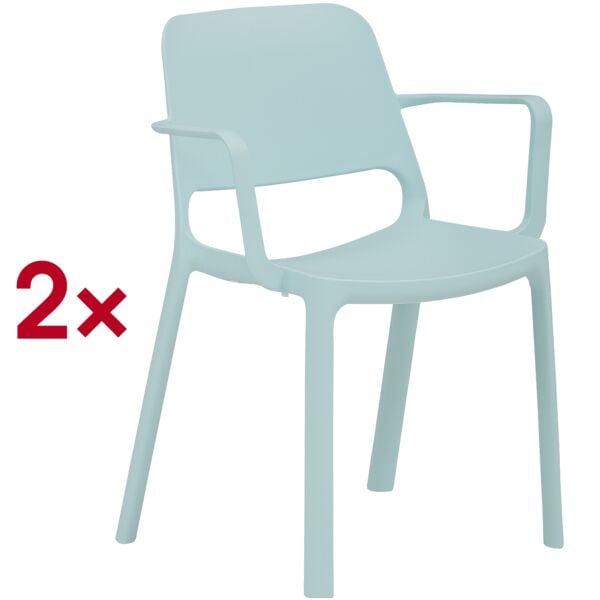 mayer Sitzmöbel 2er-Set Stapelstühle »myNUKE« mit Armlehnen blau, 46 cm Image