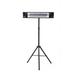 Hanover Outdoor 35-In. Wide Electric Carbon Fiber Infrared Heat Lamp with 3 Power Settings, Tripod Stand & Remote Control Black