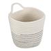Cotton Rope Plant Basket, Woven Flower Plant Pot for Indoor Home Decor - White