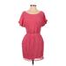 BCBGeneration Casual Dress - DropWaist: Pink Solid Dresses - Women's Size Small