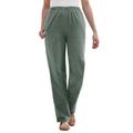 Plus Size Women's Elastic Waist Mockfly Straight-Leg Corduroy Pant by Woman Within in Pine (Size 24 W)