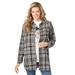 Plus Size Women's Two-Piece Flannel Shirt and Tee by Woman Within in Black Plaid (Size 30/32)