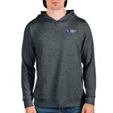 Men's Antigua Heathered Charcoal Tulsa Community College Absolute Pullover Hoodie