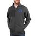 Men's Antigua Heathered Black North Georgia Nighthawks Course Full-Zip Jacket