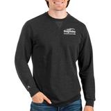 Men's Antigua Heathered Black BridgeValley Community & Technical College Reward Crewneck Pullover Sweatshirt