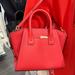 Michael Kors Bags | Michael Kors Avril Small Signature Pvc Top Zip Satchel Crossbody Bag | Color: Gold/Red | Size: Small