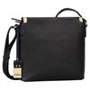 Umhängetasche GABOR "Gela", Damen, Gr. B/H/T: 25cm x 23,5cm x 6,5cm, schwarz, Polyurethan, Polyurethan (PU), clean, gepflegt, unifarben, Taschen, genarbtes Lederimitat mit schmückenden Metallecken, hochwertiges Logo