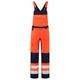 Tricorp 753005 Safety Warnschutz Bicolor Latzhose, 80% Polyester/20% Baumwolle, 100% Nylon (500D) Cordura, 280g/m², Fluorrot-Tinte, Größe 42