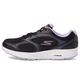 Skechers Damen Go Run consistent Vivid Horizon Sneaker, Schwarzes Leder mit Lavendelbesatz, 38 EU